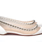 Christian Louboutin Bianco White silver Flat Point Toe Shoe