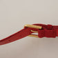 Dolce & Gabbana Elegant Red Suede Designer Belt