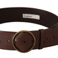 Dolce & Gabbana Elegant Leather Belt with Engraved Buckle