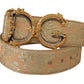 Dolce & Gabbana Elegant Leather Belt with Logo Buckle