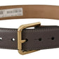 Dolce & Gabbana Elegant Engraved Buckle Leather Belt