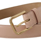 Dolce & Gabbana Elegant Light Pink Leather Belt