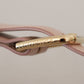 Dolce & Gabbana Elegant Light Pink Leather Belt