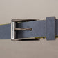 Dolce & Gabbana Elegant Suede Belt with Engraved Buckle