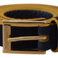 Dolce & Gabbana Chic Blue Suede Logo Buckle Belt