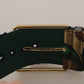 Dolce & Gabbana Elegant Green Leather Belt with Logo Buckle