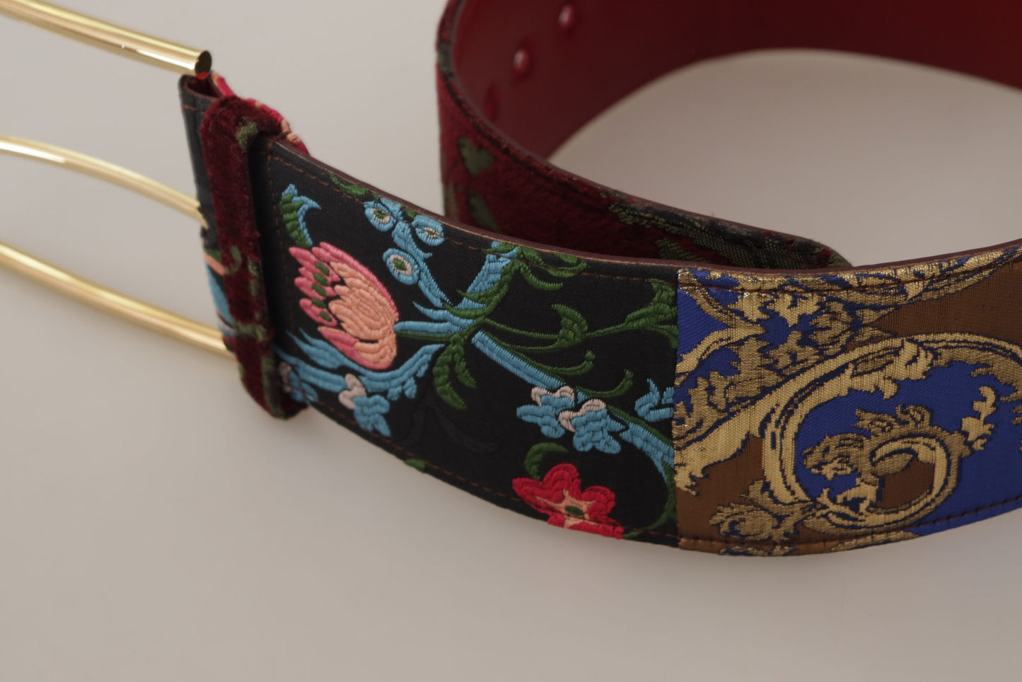 Dolce & Gabbana Engraved Logo Multicolor Leather Belt