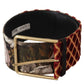 Dolce & Gabbana Engraved Logo Multicolor Leather Belt