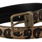 Dolce & Gabbana Chic Engraved Logo Leather Belt