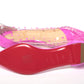 Christian Louboutin Hot Pink Suede Crystals Flat Point Toe Shoe