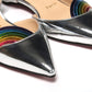 Christian Louboutin Silver Patentleather Flat Point Toe Shoe