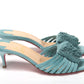 Christian Louboutin Noumea Blue Strappy Kitten Heel