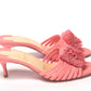 Christian Louboutin Operette Salmon Strappy Kitten Heel sandal