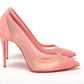 Christian Louboutin Pink Galativi Suede High Heels Pumps