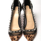 Christian Louboutin Brown Silver Leopard  Nappa And Mesh Studded High Heels Pumps