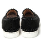 Christian Louboutin Black Pik Boat Flat Veau Shoes