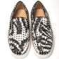 Christian Louboutin White Black Sv Roller Boat Flat Shoes