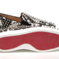 Christian Louboutin White Black Sv Roller Boat Flat Shoes