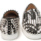 Christian Louboutin White Black Sv Roller Boat Flat Shoes