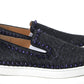 Christian Louboutin Navy/Electro Met Pik Boat Flat Shoes