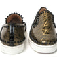 Christian Louboutin Black/Gold Version Pik Boat Flat Pat Shoes