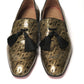 Christian Louboutin Black/Gold Officialito Flat Shoes