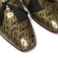 Christian Louboutin Black/Gold Officialito Flat Shoes