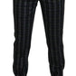 BENCIVENGA Elegant Gray Checkered Wool Chino Pants