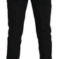 BENCIVENGA Elegant Striped Viscose Dress Pants for Men