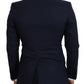 Dolce & Gabbana Elegant Blue Wool Silk Blazer Jacket