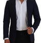 Dolce & Gabbana Elegant Blue Wool Silk Blazer Jacket