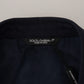 Dolce & Gabbana Elegant Blue Wool Silk Blazer Jacket