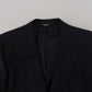 Dolce & Gabbana Elegant Dark Blue Single Breasted Blazer