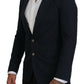 Dolce & Gabbana Chic Blue Single Breasted Formal Blazer