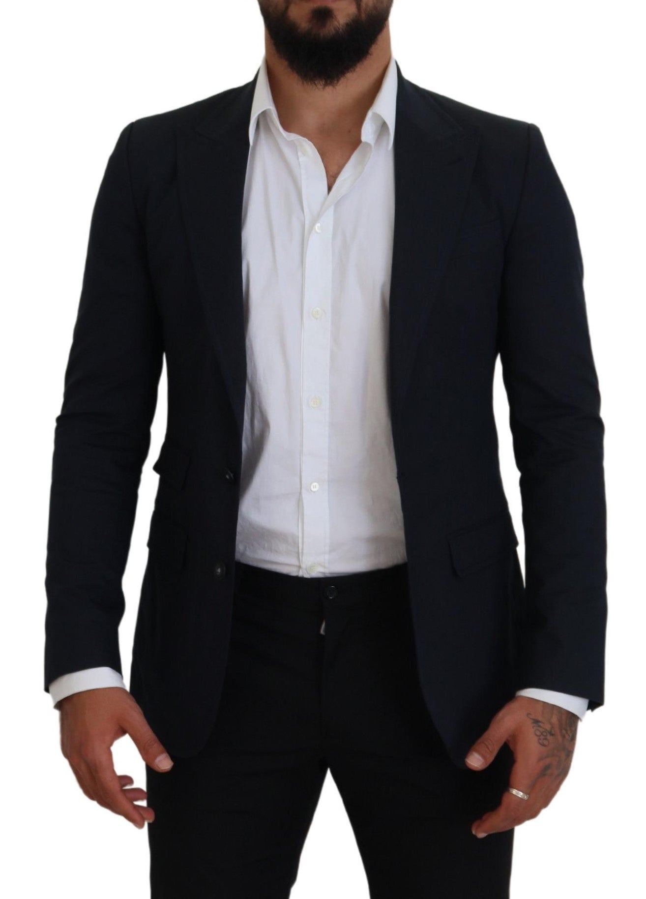 Dolce & Gabbana Chic Blue Single Breasted Formal Blazer