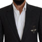 Dolce & Gabbana Elegant Gray Single Breasted Wool Blazer