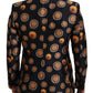 Dolce & Gabbana Elegant Silk-Blend Martini Black Blazer