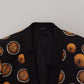 Dolce & Gabbana Elegant Silk-Blend Martini Black Blazer