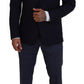 Dolce & Gabbana Elegant Navy Wool Blend Martini Blazer