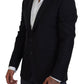 Dolce & Gabbana Elegant Dark Blue Martini Blazer