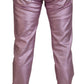 Dolce & Gabbana Metallic Pink Loose Denim Jeans