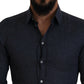 Dolce & Gabbana Elegant Slim Fit Dark Blue Dress Shirt