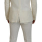 Dolce & Gabbana Elegant Off White Silk-Blend Suit