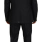 Dolce & Gabbana Elegant Black Wool Silk 3-Piece Martini Suit