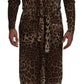 Dolce & Gabbana Elegant Leopard Wool Cardigan Sweater