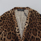 Dolce & Gabbana Elegant Leopard Wool Cardigan Sweater