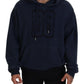 Dolce & Gabbana Elegant Dark Blue Cotton Pullover Sweater