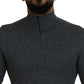 Dolce & Gabbana Elegant Dark Gray Pullover Sweater