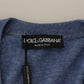 Dolce & Gabbana Elegant Blue Cotton Cardigan Sweater