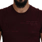 Dolce & Gabbana Elegant Maroon Crew Neck Casual Tee